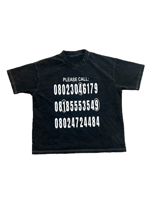 ‘PLEASE CALL: +419 Tee’